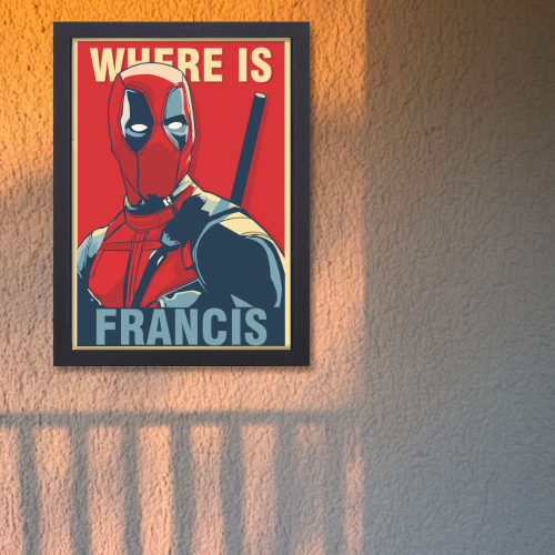 Deadpool Movie Poster Frame Avengers Action Comedy Framed Posters Hollywood Movies Art work Canvas Painting Photo Frames for Wall Decor Home Decoration Living Room Bedroom Office Study Room Cafe Restraunt Art