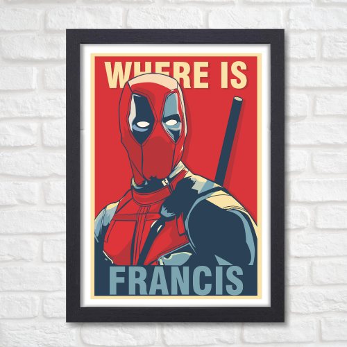 Deadpool Movie Poster Frame Avengers Action Comedy Framed Posters Hollywood Movies Art work Canvas Painting Photo Frames for Wall Decor Home Decoration Living Room Bedroom Office Study Room Cafe Restraunt Art