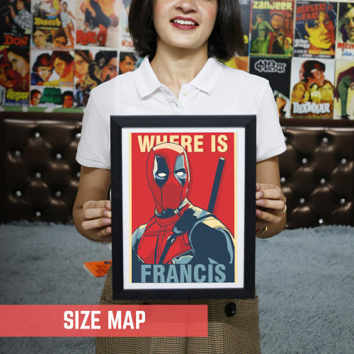 Deadpool Movie Poster Frame Avengers Action Comedy Framed Posters Hollywood Movies Art work Canvas Painting Photo Frames for Wall Decor Home Decoration Living Room Bedroom Office Study Room Cafe Restraunt Art
