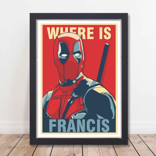 Deadpool Movie Poster Frame Avengers Action Comedy Framed Posters Hollywood Movies Art work Canvas Painting Photo Frames for Wall Decor Home Decoration Living Room Bedroom Office Study Room Cafe Restraunt Art