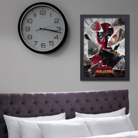 Deadpool & Wolverine Movie Poster Frame Action Comedy Film Artwork Framed Posters Hollywood Thriller Movies Canvas Painting Photo Frames for Wall Decor Living Room Bedroom  Study Room Restraunt Cafe Office & Home Decoration