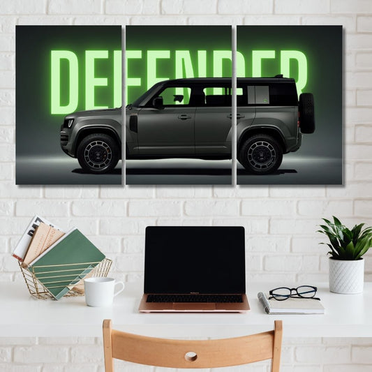 Defender car split poster for wall