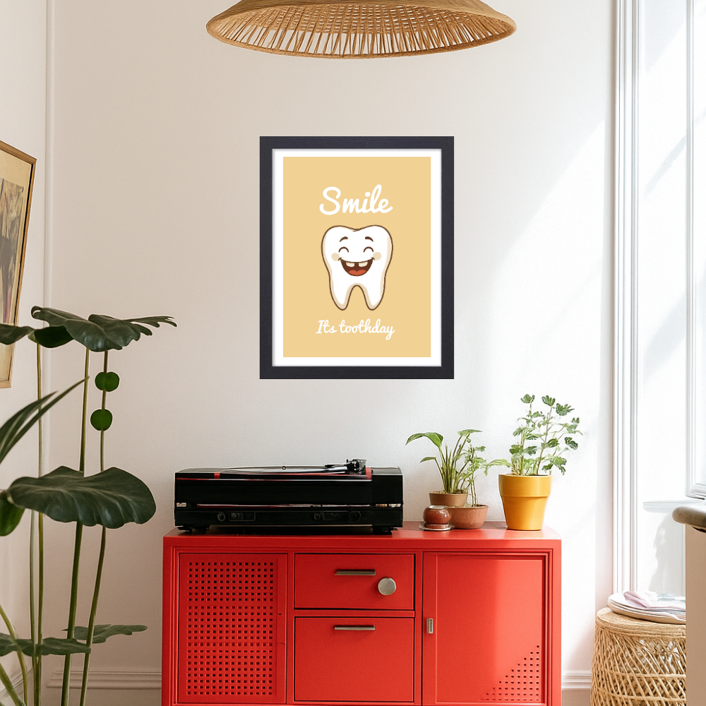 Dentist Funny Quote Wall Frames for Dental Clinic, Photo Frame for Hospital With Hanging Hook | Brush Framed poster Pictures for Wall Decoration