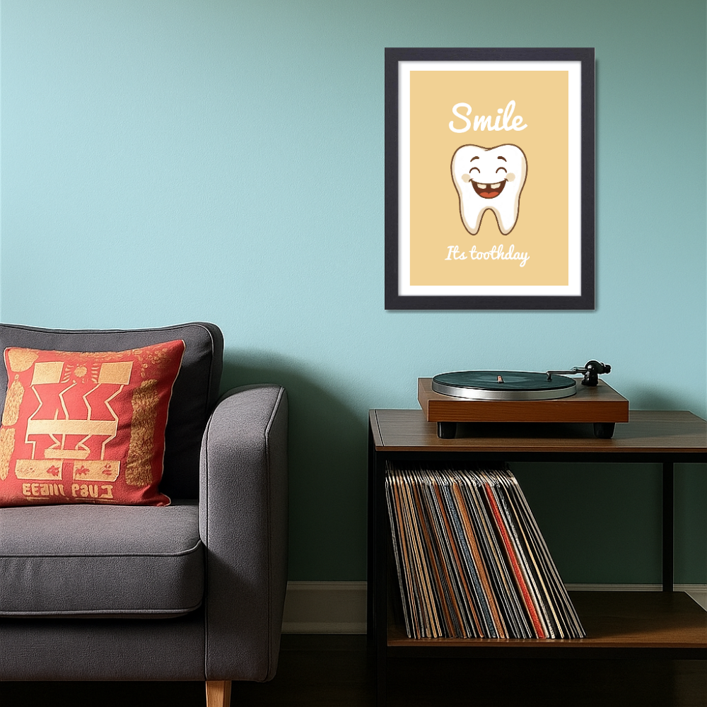 Dentist Funny Quote Wall Frames for Dental Clinic, Photo Frame for Hospital With Hanging Hook | Brush Framed poster Pictures for Wall Decoration