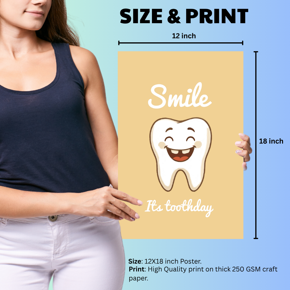 Dentist Funny Quote Wall Frames for Dental Clinic, Photo Frame for Hospital With Hanging Hook | Brush Framed poster Pictures for Wall Decoration