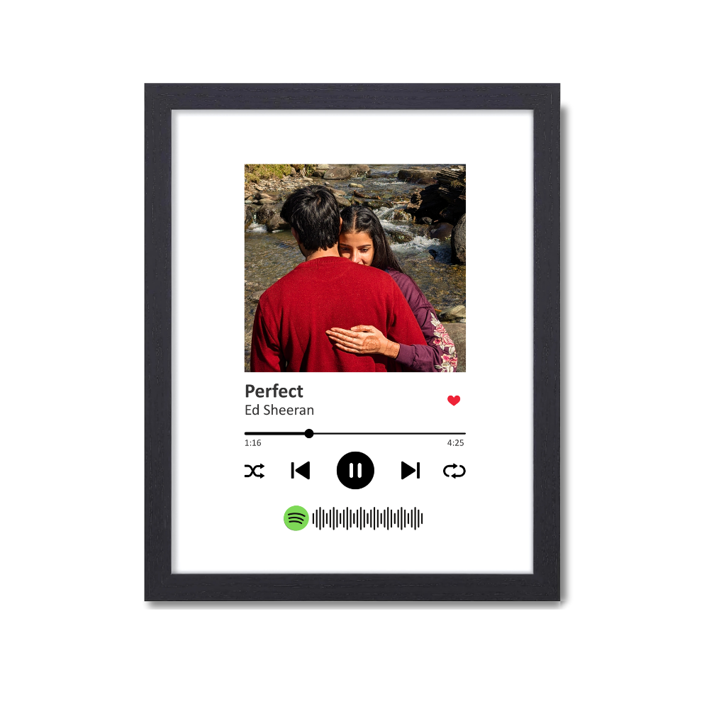 Custom Spotify Song Photo Frame Personalized Music Player Frame with Photo, Song & Scan Code – Gift for Couples, Anniversary, Valentine’s Day, personalized song photo frame, music player photo frame, spotify photo print, custom music frame, gift for boyfriend, gift for girlfriend, couple song frame