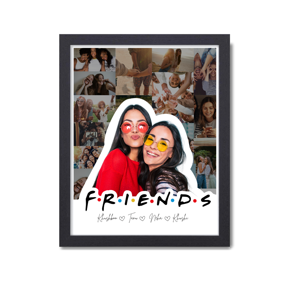 custom friends photo frame, personalized friends collage, best friend gift for girls, friendship day gift, frame with name and photo, custom friendship frame, 10x13 inch photo frame, friends frame for girls, personalized wall frame, BFF gift idea, customized photo frame for besties, friendship collage poster, friends themed frame, custom friends photo frame, personalized friends collage, best friend gift for girls, friendship day gift, frame with name and photo, custom friendship frame, 10x13 inch Frame
