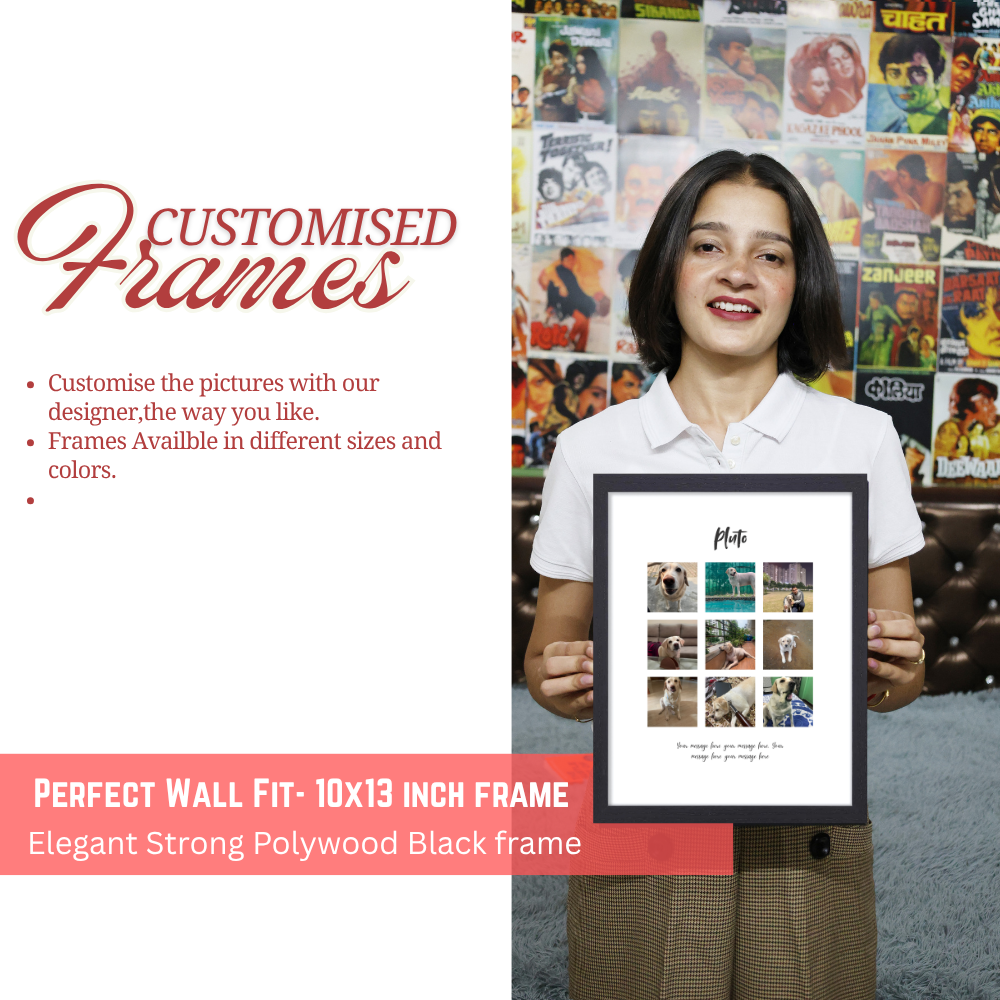 Customized Photo Collage Frame 10x13 Inch – Personalized Frame of Family Couple Friends