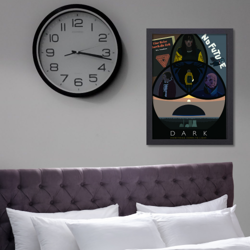 Dark Mystery Series Poster Frame Thriller Action Artwork Framed Posters Hollywood Movies Canvas Painting Photo Frames for Wall Art Decor Home Decoration Living Room Bedroom Office Study Room Cafe