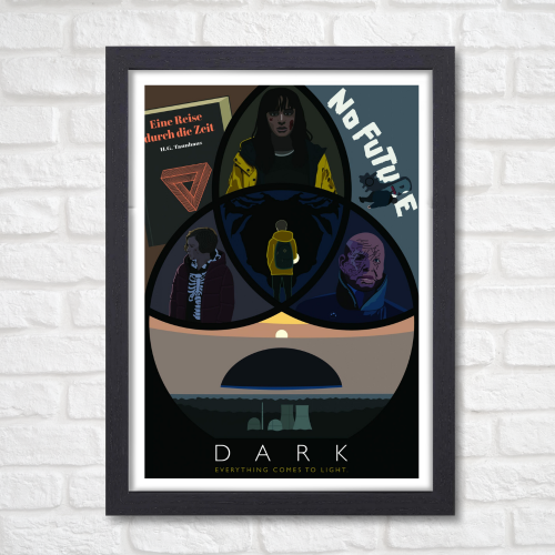 Dark Mystery Series Poster Frame Thriller Action Artwork Framed Posters Hollywood Movies Canvas Painting Photo Frames for Wall Art Decor Home Decoration Living Room Bedroom Office Study Room Cafe