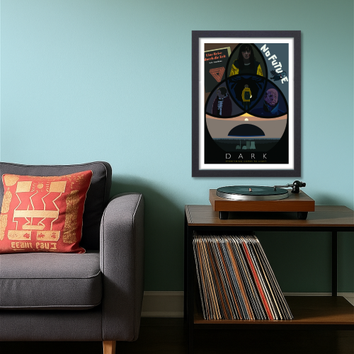 Dark Mystery Series Poster Frame Thriller Action Artwork Framed Posters Hollywood Movies Canvas Painting Photo Frames for Wall Art Decor Home Decoration Living Room Bedroom Office Study Room Cafe