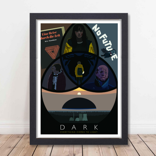 Dark Mystery Series Poster Frame Thriller Action Artwork Framed Posters Hollywood Movies Canvas Painting Photo Frames for Wall Art Decor Home Decoration Living Room Bedroom Office Study Room Cafe