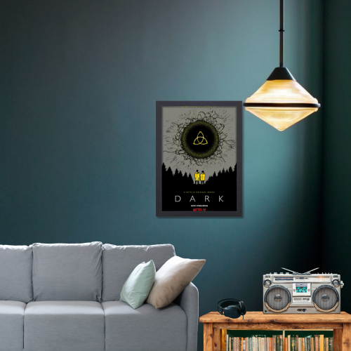 Dark Mystery Series Poster Frame Thriller Action Artwork Framed Posters Hollywood Movies Canvas Painting Photo Frames for Wall Decor Home Decoration Living Room Bedroom Office Study Room Cafe