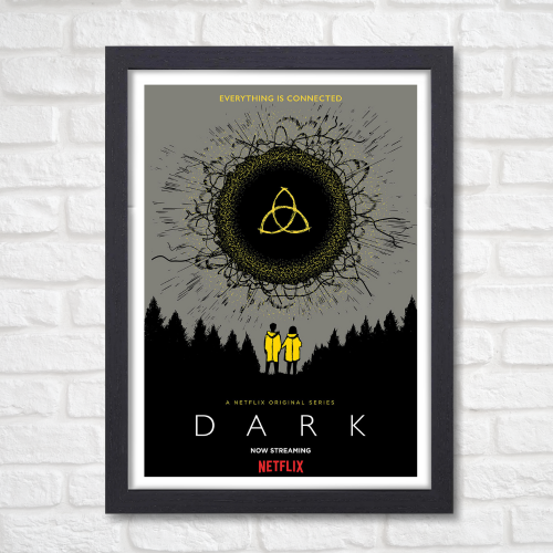 Dark Mystery Series Poster Frame Thriller Action Artwork Framed Posters Hollywood Movies Canvas Painting Photo Frames for Wall Decor Home Decoration Living Room Bedroom Office Study Room Cafe