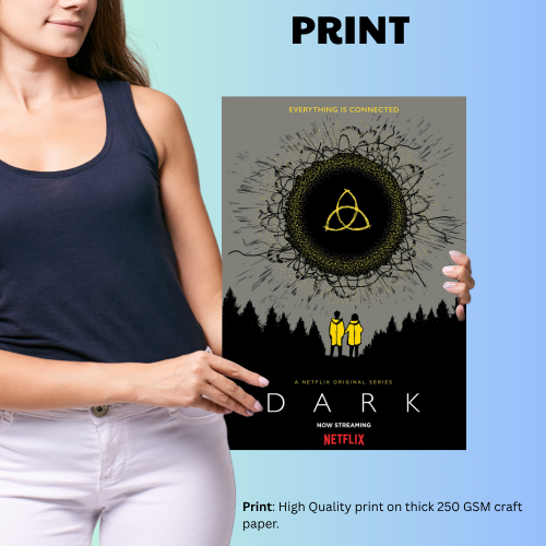 Dark Mystery Series Poster Frame Thriller Action Artwork Framed Posters Hollywood Movies Canvas Painting Photo Frames for Wall Decor Home Decoration Living Room Bedroom Office Study Room Cafe