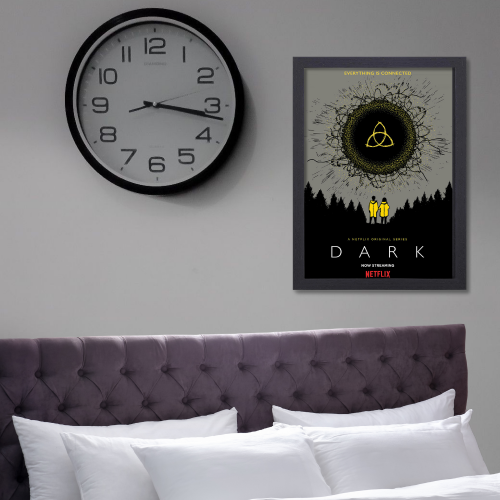 Dark Mystery Series Poster Frame Thriller Action Artwork Framed Posters Hollywood Movies Canvas Painting Photo Frames for Wall Decor Home Decoration Living Room Bedroom Office Study Room Cafe
