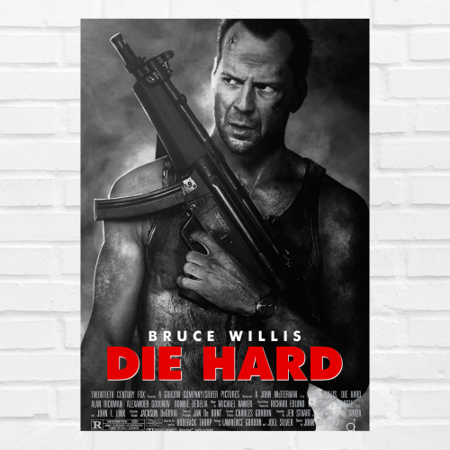 Die Hard Movie Poster Frame Action Thriller Film Framed Posters Hollywood Movies Artwork Canvas Painting Photo Frames for Wall Decor Home Decoration Living Room Bedroom Office Study Room Cafe Restraunt, die hard poster, die hard poster hd, die hard poster original, die hard poster art, die hard poster imdb, die hard poster font, die hard poster 911, die hard movie poster, die hard movie poster original, die hard movie poster 4k, die hard movie poster hd, die hard movie poster imdb, die hard movie posters