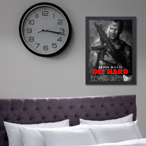 Die Hard Movie Poster Frame Action Thriller Film Framed Posters Hollywood Movies Artwork Canvas Painting Photo Frames for Wall Art Decor Home Decoration Living Room Bedroom Office Study Room Cafe Restraunt