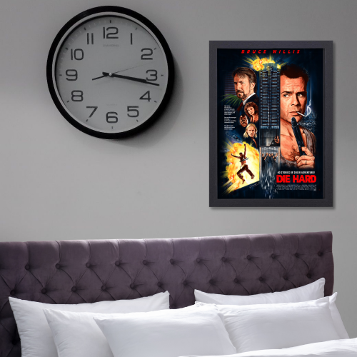 Die Hard Movie Poster Frame Action Thriller Film Framed Posters Hollywood Movies Artwork Canvas Painting Photo Frames for Wall Decor Home Decoration Living Room Bedroom Office Study Room Cafe Restraunt