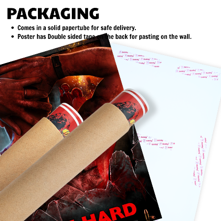 Die Hard Movie Poster Frame Action Thriller Film Framed Posters Hollywood Movies Artwork Canvas Painting Photo Frames for Wall Decor Home Art Decoration Living Room Bedroom Office Study Room Cafe Restraunt