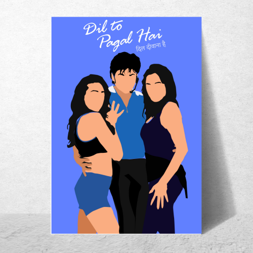 Dil Tou Pagal Hai Shahrukh Khan Movie Poster Frame Bollywood Movies Framed Posters Dialogues Quotes Artwork Canvas Paintings Photo Frames For Wall Decor Bedroom Living Room Decoration Home Office Cafe Restraunt, dil to pagal hai poster, dil to pagal hai poster hd, dil to pagal hai movie Poster, dil to pagal hai movie poster hd, dil to pagal hai film poster, dil to pagal hai movie posters, dil to pagal hai poster framed, srk movie poster, srk movie poster hd, shahrukh khan movie poster, srk king movie poster