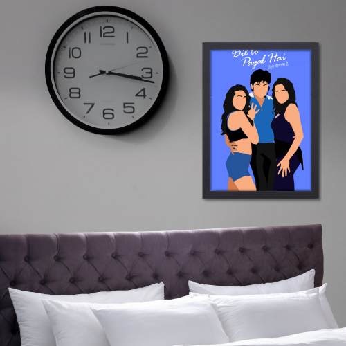 Dil Tou Pagal Hai Shahrukh Khan Movie Poster Frame Bollywood Movies Framed Posters Dialogues Quotes Artwork Canvas Paintings Photo Frames For Wall Decor Bedroom Living Room Decoration Home Office Cafe Restraunt, dil to pagal hai poster, dil to pagal hai poster hd, dil to pagal hai movie Poster, dil to pagal hai movie poster hd, dil to pagal hai film poster, dil to pagal hai movie posters, dil to pagal hai poster framed, srk movie poster, srk movie poster hd, shahrukh khan movie poster, srk king movie poster