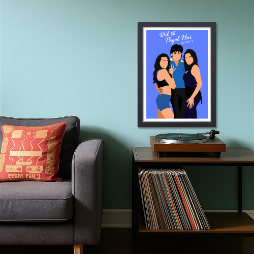 Dil Tou Pagal Hai Shahrukh Khan Movie Poster Frame Bollywood Movies Framed Posters Dialogues Quotes Artwork Canvas Paintings Photo Frames For Wall Decor Bedroom Living Room Decoration Home Office Cafe Restraunt, dil to pagal hai poster, dil to pagal hai poster hd, dil to pagal hai movie Poster, dil to pagal hai movie poster hd, dil to pagal hai film poster, dil to pagal hai movie posters, dil to pagal hai poster framed, srk movie poster, srk movie poster hd, shahrukh khan movie poster, srk king movie poster