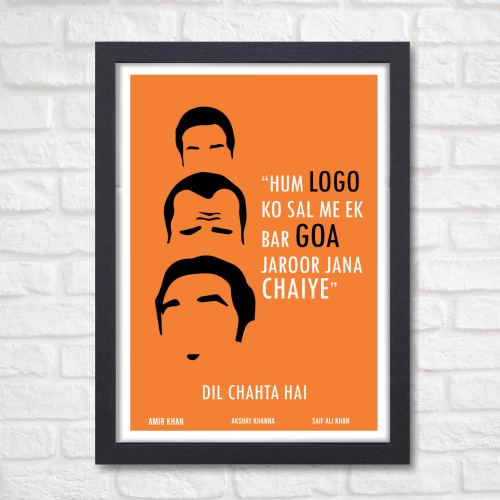 Dil Chahta Hai Movie Frame Poster Bollywood Actor Amir Khan Movie Quote Framed Posters Photo Frames Artwork Canvas Painting For Wall Decor Bedroom Living Room Decoration Home Office Hostel, dil chahta hai poster, dil chahta hai movie poster, dil chahta hai hd poster, dil chahta hai wall art, dil chahta hai wall decor, dil chahta hai frame, dil chahta hai wall frame, dil chahta hai wall frames, dil chahta hai wall framing, dil chahta hai frames, dil chahta hai frame png, dil chahta hai frame design