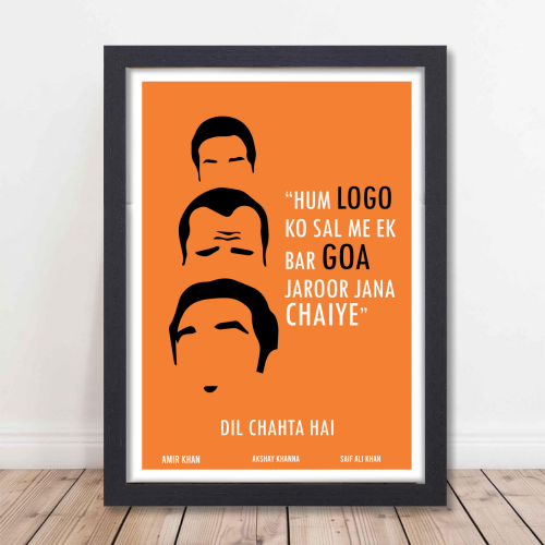 Dil Chahta Hai Movie Frame Poster Bollywood Actor Amir Khan Movie Quote Framed Posters Photo Frames Artwork Canvas Painting For Wall Decor Bedroom Living Room Decoration Home Office Hostel, dil chahta hai poster, dil chahta hai movie poster, dil chahta hai hd poster, dil chahta hai wall art, dil chahta hai wall decor, dil chahta hai frame, dil chahta hai wall frame, dil chahta hai wall frames, dil chahta hai wall framing, dil chahta hai frames, dil chahta hai frame png, dil chahta hai frame design