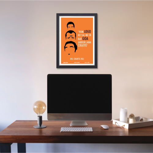 Dil Chahta Hai Movie Frame Poster Bollywood Actor Amir Khan Movie Quote Framed Posters Photo Frames Artwork Canvas Painting For Wall Decor Bedroom Living Room Decoration Home Office Hostel, dil chahta hai poster, dil chahta hai movie poster, dil chahta hai hd poster, dil chahta hai wall art, dil chahta hai wall decor, dil chahta hai frame, dil chahta hai wall frame, dil chahta hai wall frames, dil chahta hai wall framing, dil chahta hai frames, dil chahta hai frame png, dil chahta hai frame design