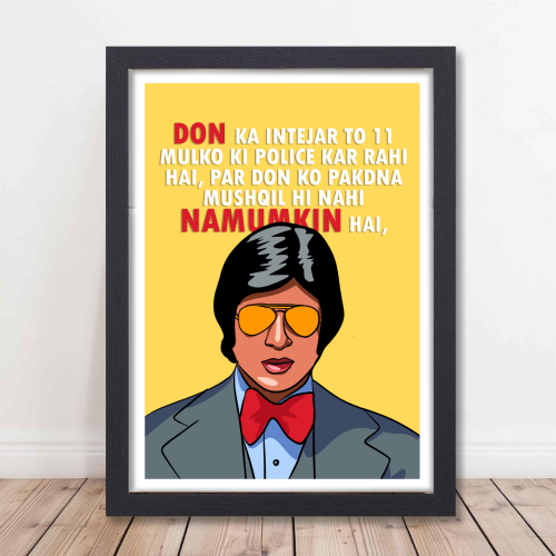 Bollywood Movie Don Poster Frame Amitabh Bachchan Movies Framed Posters Dialouges Quote Canvas Painting Photo Frames Poster For wall Decor Bedroom Living Room Decoration Home Office Restraunt Cafe, don movie poster, don poster amitabh, don movie poster, don 2 movie poster, don poster, bollywood movies poster, bollywood movies poster hd, bollywood movies poster images, bollywood movies, bollywood movies poster, bollywood movies poster hd, bollywood movies poster images