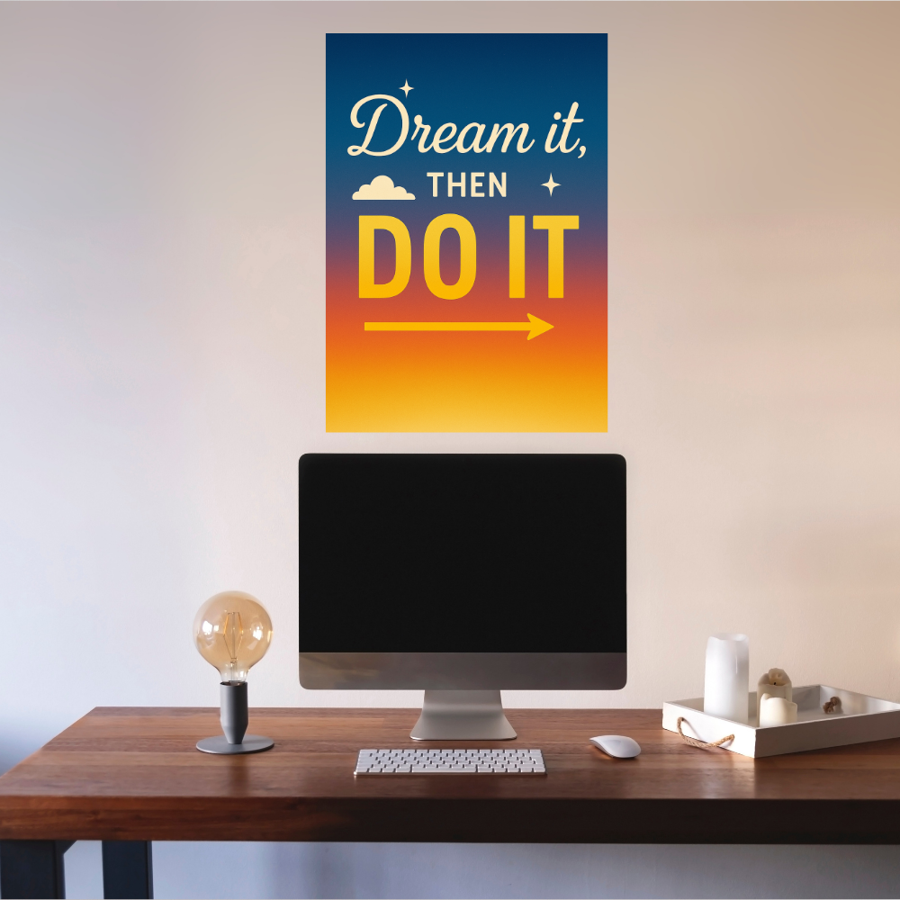 Motivational Quotes Poster Motivation Quote Posters Inspiring Lines Painting Stickers for Students & Study Room Library decoration Living room bedroom kitchen Dining hall & office wall decor (with frame & without frame)