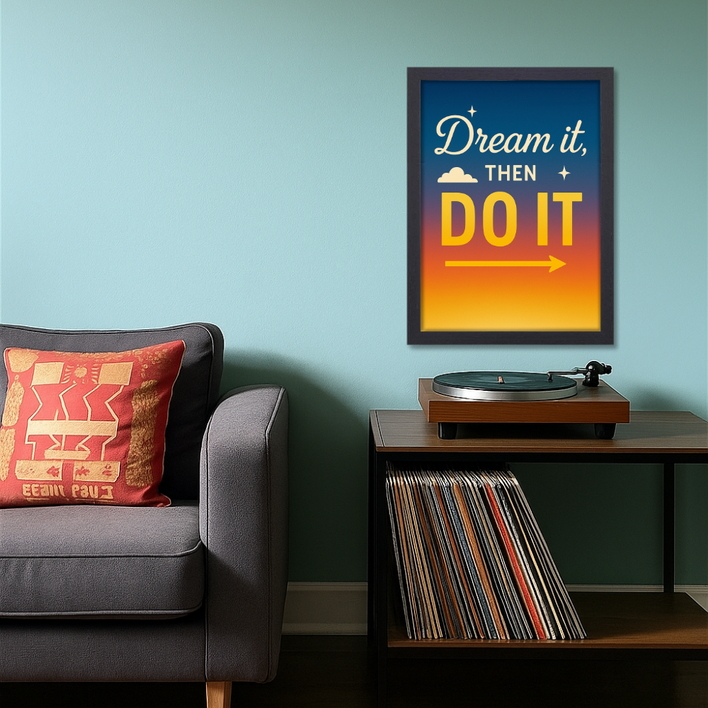 Motivational Quotes Poster Motivation Quote Posters Inspiring Lines Painting Stickers for Students & Study Room Library decoration Living room bedroom kitchen Dining hall & office wall decor (with frame & without frame)
