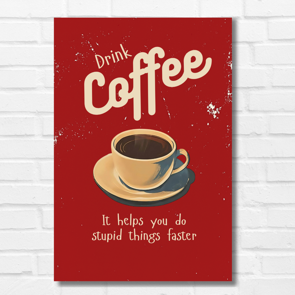 Funny Coffee thing Quote Poster For Room Office Home wall Decoration Bedroom Hotel Living Gift Painting sticker wallpaper Hostel Restaurant Bar Cafe Hotel Wall Art Caffe Quotes