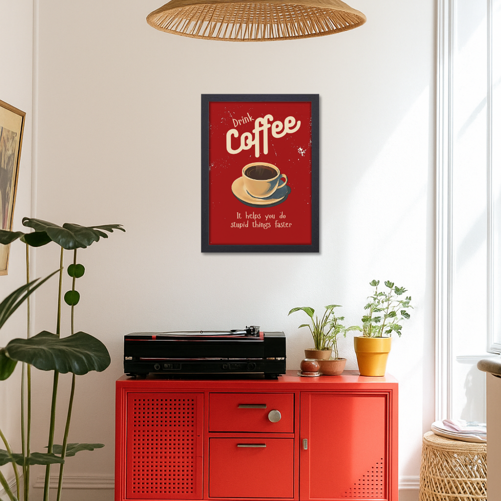 Funny Coffee thing Quote Poster For Room Office Home wall Decoration Bedroom Hotel Living Gift Painting sticker wallpaper Hostel Restaurant Bar Cafe Hotel Wall Art Caffe Quotes