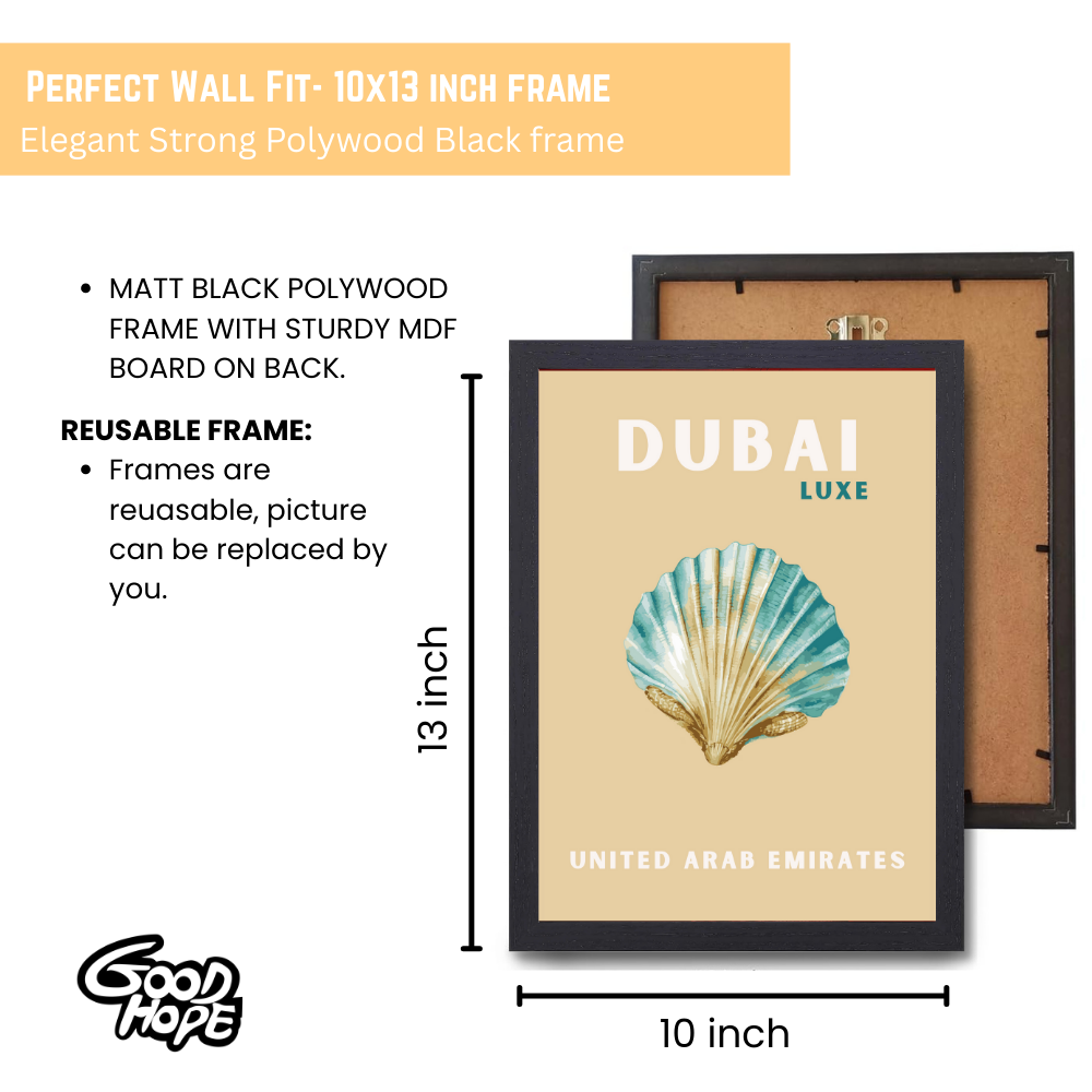 Traveling Theme wall Frame, Wall Frames for Living Room, Framed Travel Photo Frames for wall decor, Travel Frame for wall decor, room decor, Hostels, Hotels, Restraunts Dubai Luxe Wall Art