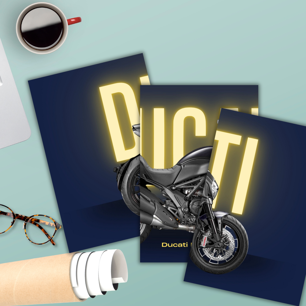 Ducati Bike Split Posters Set Of 3 For your Desk wall