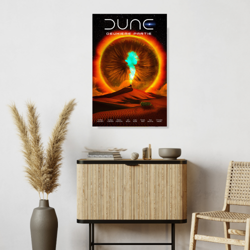 Dune Movie Poster Frame Adventure Sci-fi Film Artwork Framed Posters  Hollywood Movies Canvas Painting Photo Frames for Wall Decor Home Decoration Living Room Bedroom Office Study Room Cafe