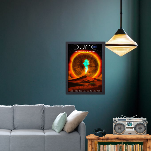 Dune Movie Poster Frame Adventure Sci-fi Film Artwork Framed Posters  Hollywood Movies Canvas Painting Photo Frames for Wall Decor Home Decoration Living Room Bedroom Office Study Room Cafe