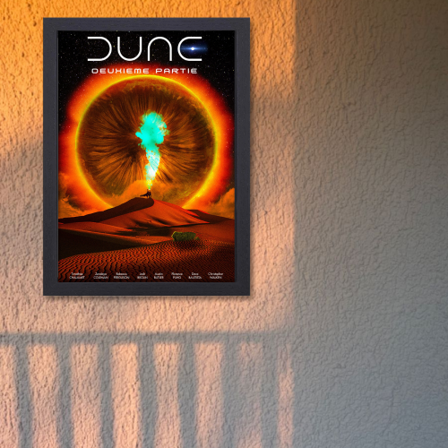Dune Movie Poster Frame Adventure Sci-fi Film Artwork Framed Posters  Hollywood Movies Canvas Painting Photo Frames for Wall Decor Home Decoration Living Room Bedroom Office Study Room Cafe