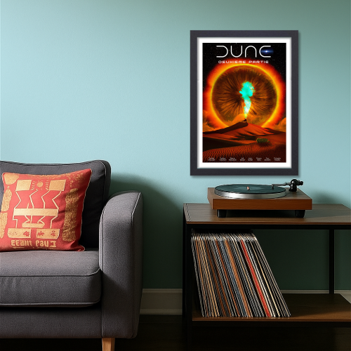 Dune Movie Poster Frame Adventure Sci-fi Film Artwork Framed Posters  Hollywood Movies Canvas Painting Photo Frames for Wall Decor Home Decoration Living Room Bedroom Office Study Room Cafe