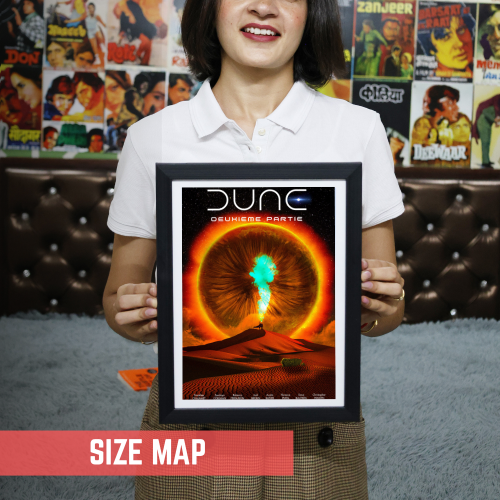Dune Movie Poster Frame Adventure Sci-fi Film Artwork Framed Posters  Hollywood Movies Canvas Painting Photo Frames for Wall Decor Home Decoration Living Room Bedroom Office Study Room Cafe
