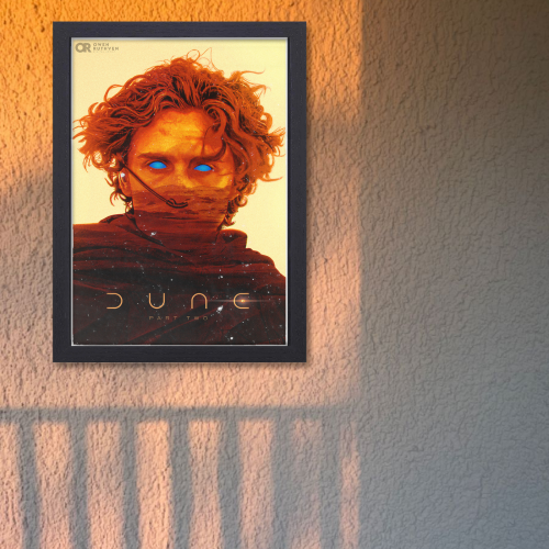 Dune Movie Poster Frame Adventure Sci-fi Film Artwork Framed Posters Hollywood Movies Canvas Painting Photo Frames for Wall Decor Home Decoration Living Room Bedroom Office Study Room Cafe