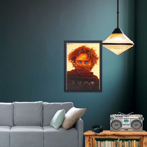 Dune Movie Poster Frame Adventure Sci-fi Film Artwork Framed Posters Hollywood Movies Canvas Painting Photo Frames for Wall Decor Home Decoration Living Room Bedroom Office Study Room Cafe