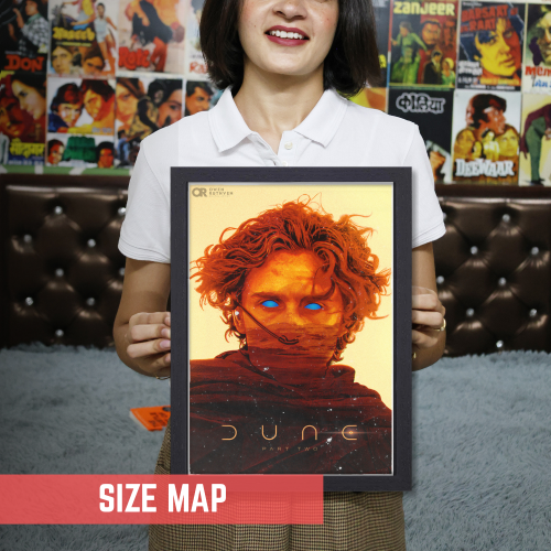 Dune Movie Poster Frame Adventure Sci-fi Film Artwork Framed Posters Hollywood Movies Canvas Painting Photo Frames for Wall Decor Home Decoration Living Room Bedroom Office Study Room Cafe