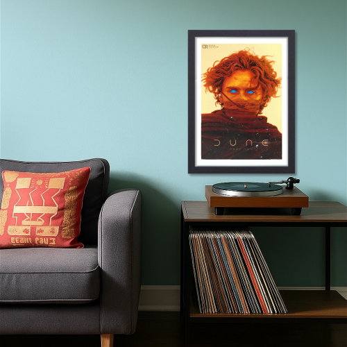 Dune Movie Poster Frame Adventure Sci-fi Film Artwork Framed Posters Hollywood Movies Canvas Painting Photo Frames for Wall Decor Home Decoration Living Room Bedroom Office Study Room Cafe