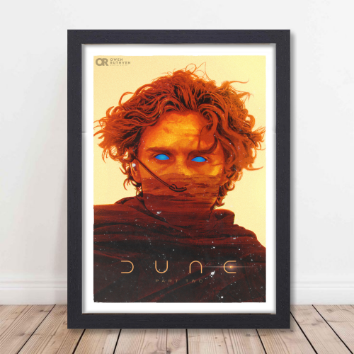Dune Movie Poster Frame Adventure Sci-fi Film Artwork Framed Posters Hollywood Movies Canvas Painting Photo Frames for Wall Decor Home Decoration Living Room Bedroom Office Study Room Cafe