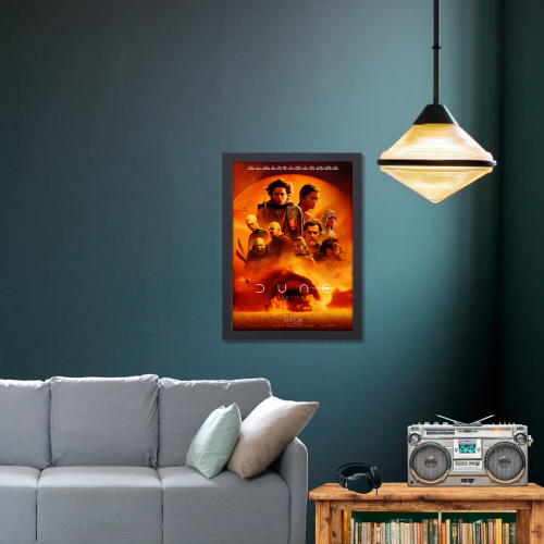 Dune Movie Poster Framed Adventure Sci-fi Film Artwork Frames Posters Hollywood Movies Canvas Painting Photo Frame for Wall Decor Home Decoration Living Room Bedroom Office Study Room Cafe