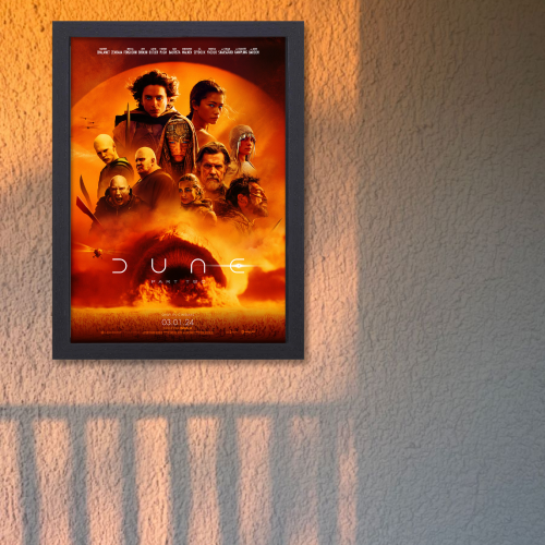Dune Movie Poster Framed Adventure Sci-fi Film Artwork Frames Posters Hollywood Movies Canvas Painting Photo Frame for Wall Decor Home Decoration Living Room Bedroom Office Study Room Cafe