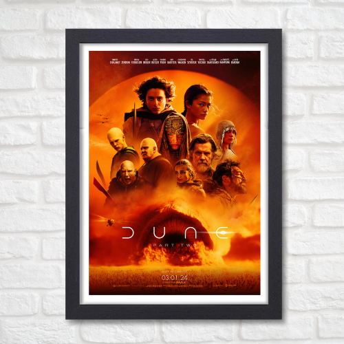 Dune Movie Poster Framed Adventure Sci-fi Film Artwork Frames Posters Hollywood Movies Canvas Painting Photo Frame for Wall Decor Home Decoration Living Room Bedroom Office Study Room Cafe